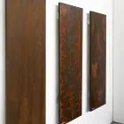 Electric radiator in Italian marble powder with Corten effect - Lines Viadurini