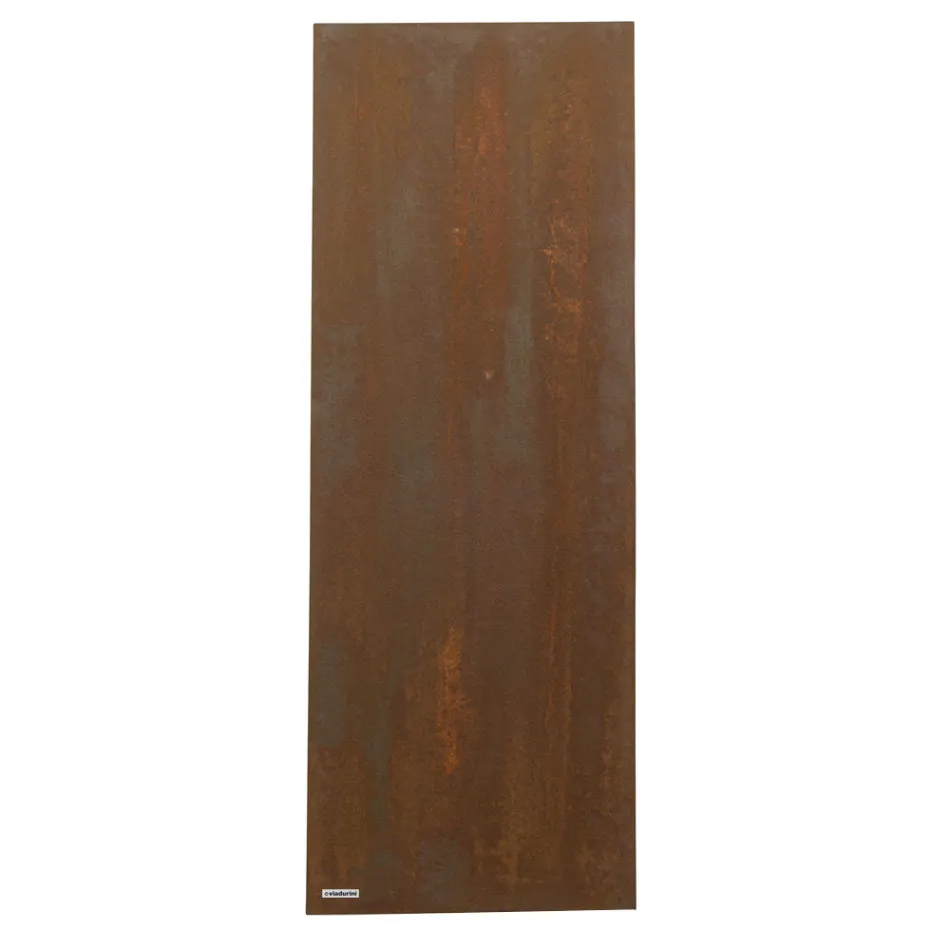 Electric radiator in Italian marble powder with Corten effect - Lines Viadurini