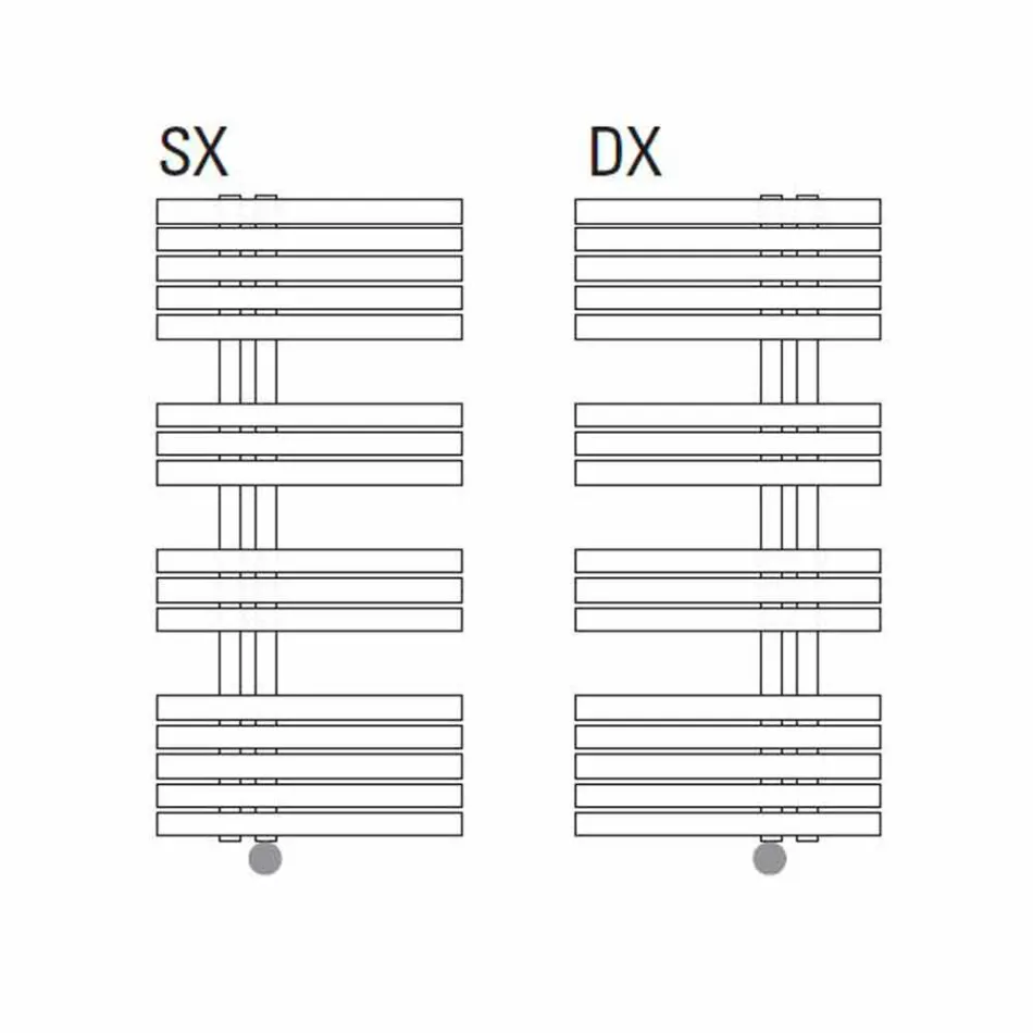 Modern Design Wall-Mounted Electric Radiator for Bathroom 400 W - Peacock Viadurini