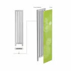 Vertical electric thermal design with design cover New Dress Scirocco H Viadurini