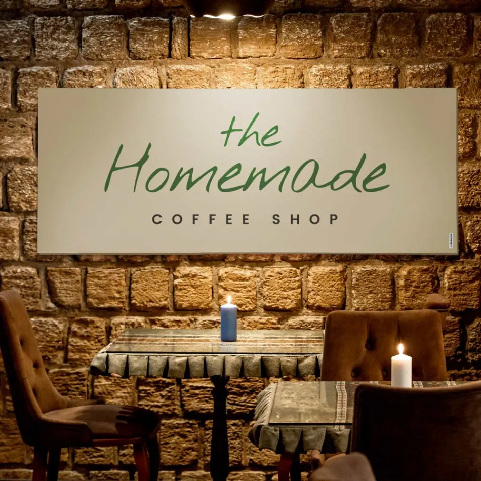 Customizable Hybrid Radiator in Marble Powder Made in Italy - Lineep Viadurini