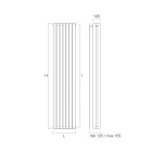 Hydraulic radiator with horizontal collectors and vertical pipes - Colomba Viadurini