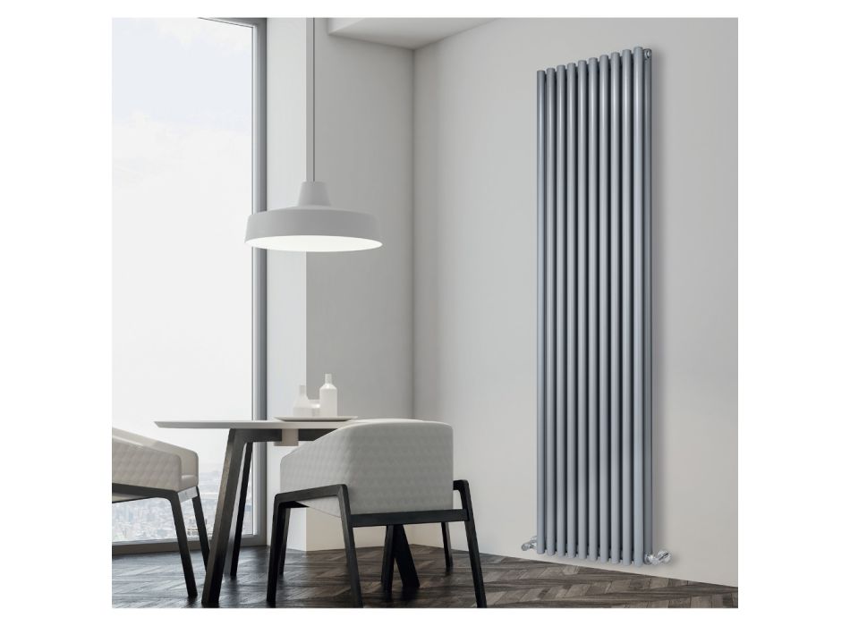 Hydraulic radiator with horizontal collectors and vertical pipes - Colomba Viadurini