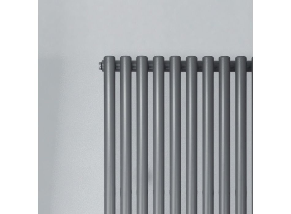 Hydraulic radiator with horizontal collectors in carbon steel - cherries Viadurini