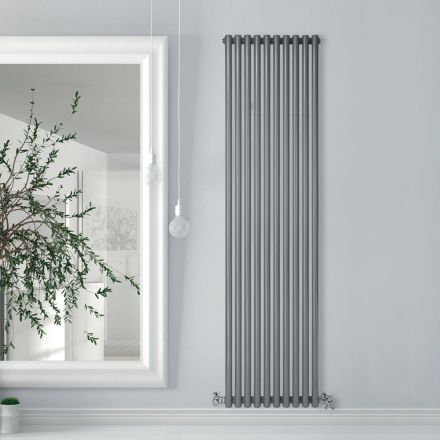 Hydraulic radiator with horizontal collectors in carbon steel - cherries Viadurini
