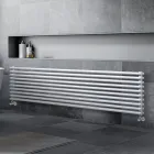 Hydraulic Radiator with Double Series of Horizontal Elements Made in Italy - Strega Viadurini