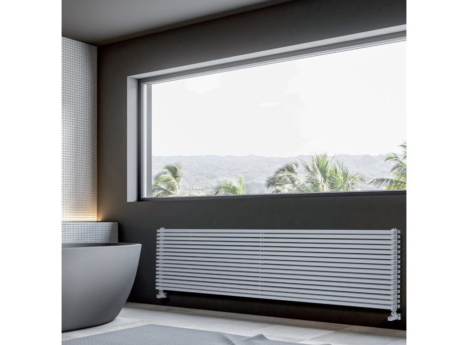 Hydraulic Radiator with Double Square Section Elements Made in Italy - Raspberry Viadurini