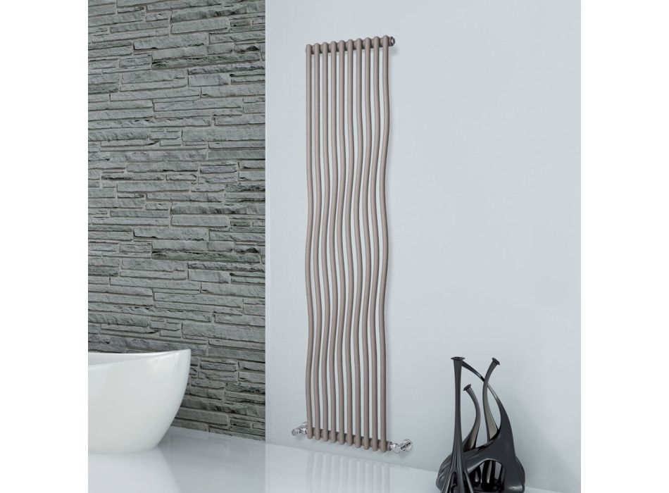 Hydraulic Radiator with Curved Vertical Elements Made in Italy - Ribes Viadurini