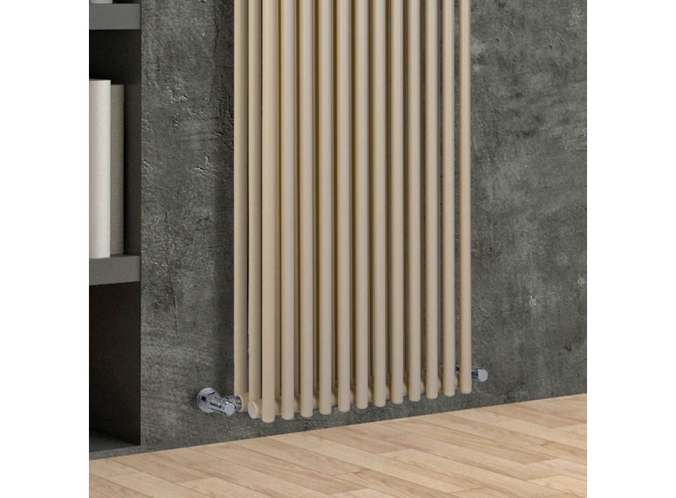 Hydraulic Radiator with Triple Section of Vertical Elements - Cantucci Viadurini