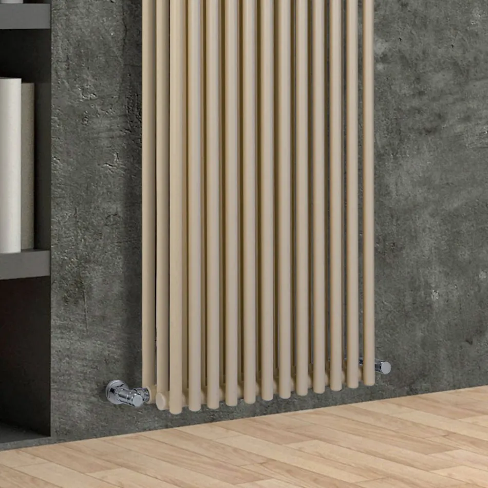Hydraulic Radiator with Triple Section of Vertical Elements - Cantucci Viadurini
