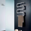 Chrome hot water radiator Snake by Scirocco H, modern design