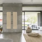 Hydraulic radiator with wood finish in Italian marble powder - Wood50 Viadurini