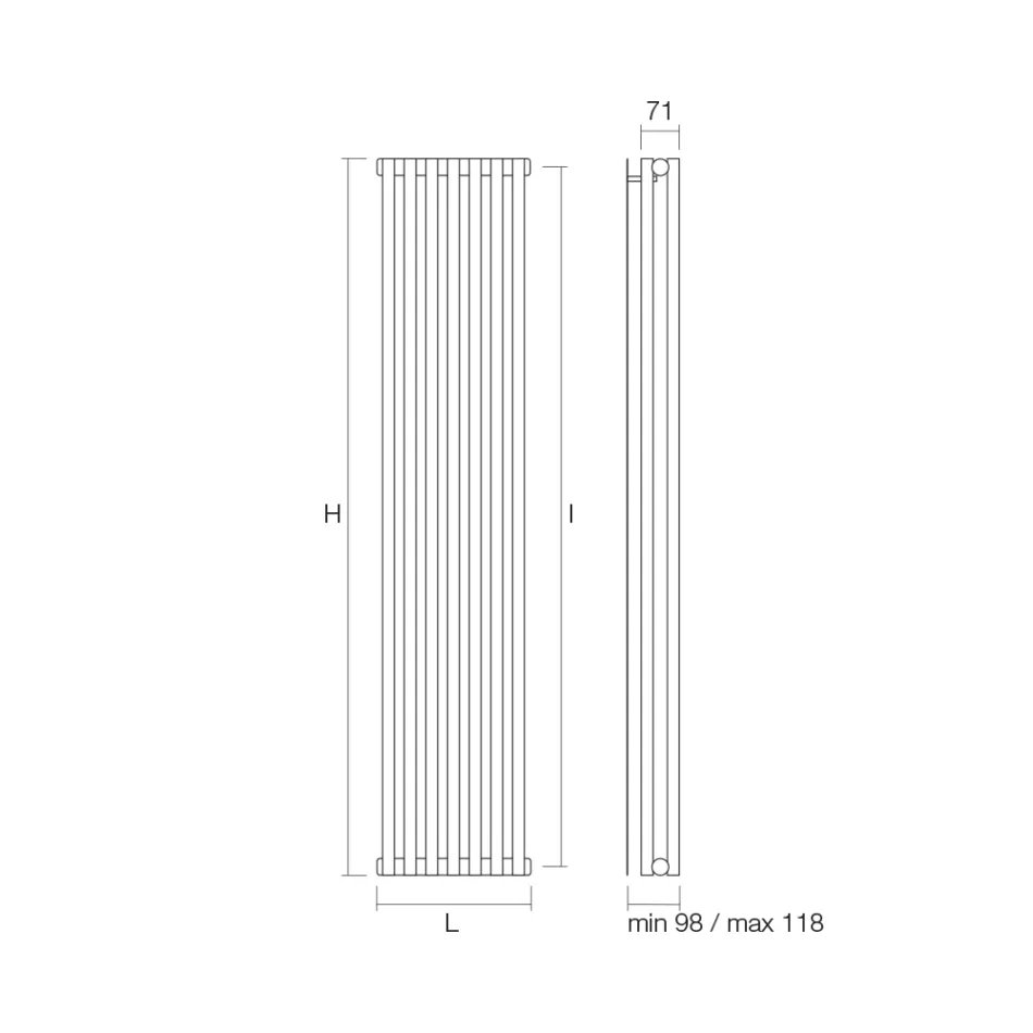 Hydraulic Radiator Made with Carbon Steel Structure - Ice Cream Viadurini
