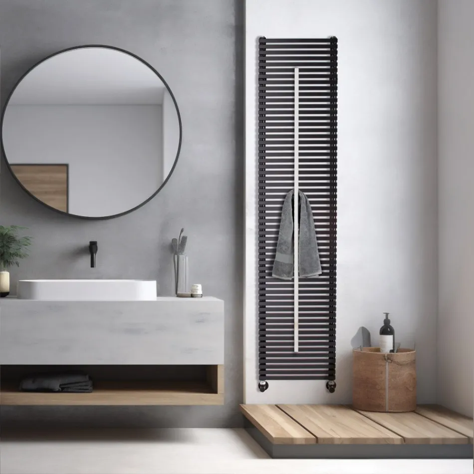 Lux Mixed Radiator with Steel Towel Rail Made in Italy Viadurini
