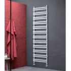 Mixed heated towel rail in carbon steel Made in Italy - Bavarian Viadurini