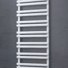 Mixed heated towel rail in carbon steel Made in Italy - Bavarian Viadurini