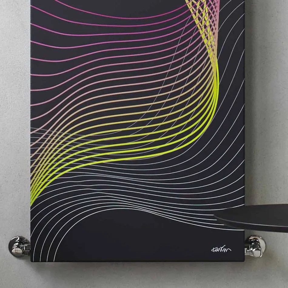 Modern Hydraulic Wall-Mounted Radiator in Steel with 839 Watt Decoration - Kelvin Viadurini