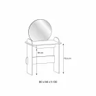 Makeup Dressing Table with Mirror and Glass Drawer 3 Finishes - Salvie Viadurini