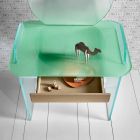 Makeup Dressing Table with Mirror and Glass Drawer 3 Finishes - Salvie Viadurini