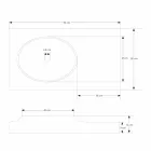 Suspended Solid Surface top with integrated Arona sink Viadurini