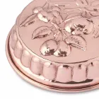 Round Hand Tinned Copper Cake Pan with Fruit Decoration 28 cm - Gianmattia Viadurini