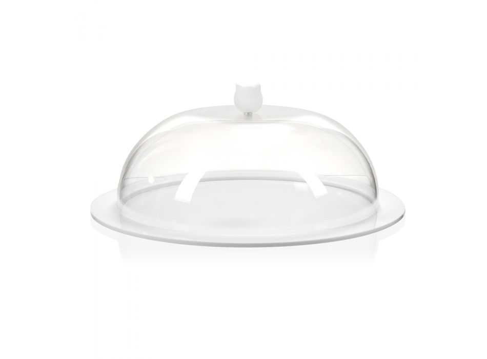 Transparent Plexiglass Round Cake Pan Made in Italy 2 Sizes - Crotone Viadurini