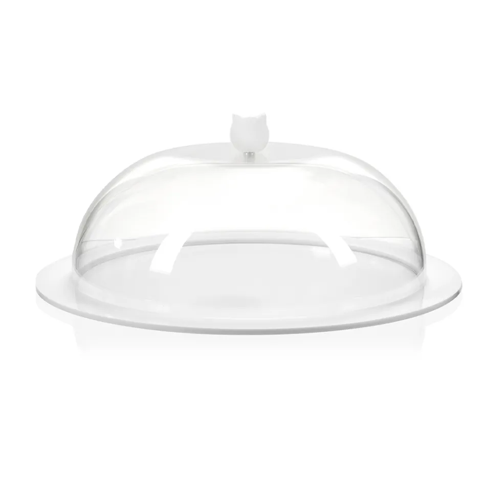 Transparent Plexiglass Round Cake Pan Made in Italy 2 Sizes - Crotone Viadurini