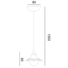 Toscot Apuane terracotta suspension lamp without rosette Made in Tuscany Viadurini