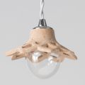 Toscot Apuane terracotta suspension lamp without rosette Made in Tuscany
