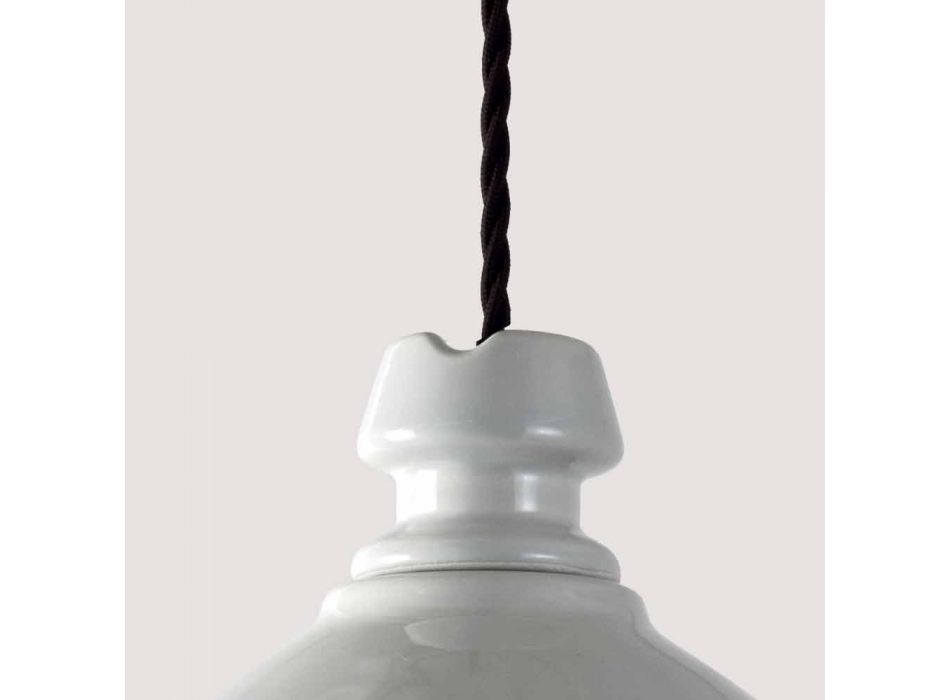 Toscot Battersea white ceramic hanging lamp Viadurini