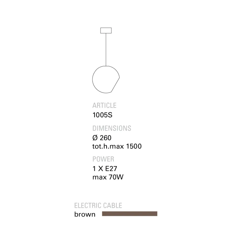 Toscot Newton contemporary style terracotta pendant lamp Viadurini