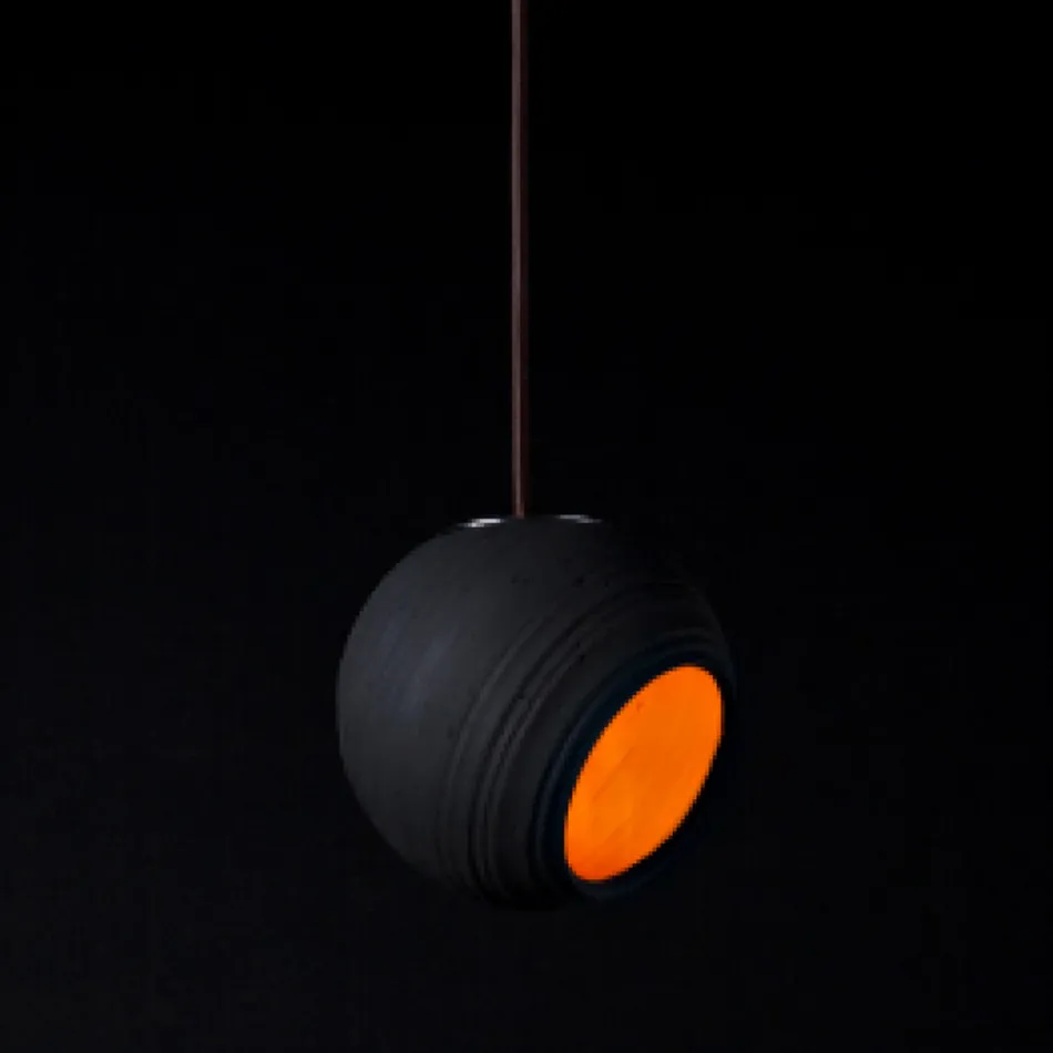 Toscot Newton contemporary style terracotta pendant lamp Viadurini