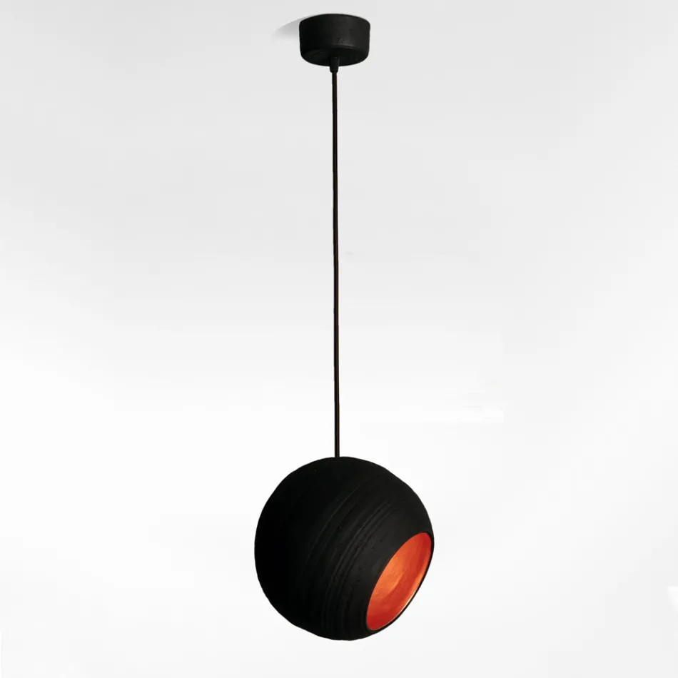 Toscot Newton contemporary style terracotta pendant lamp Viadurini