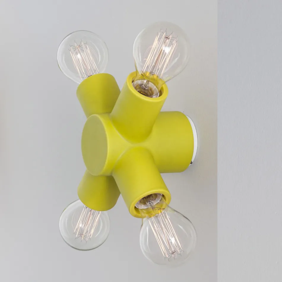 Toscot Traffic wall lamp in ceramic different finishes produced in Tuscany Viadurini