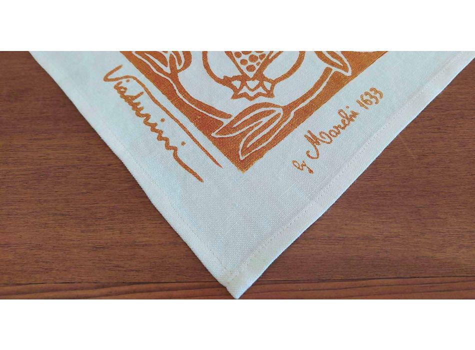 Highly Crafted Italian Artisan Tablecloth in Cotton and Linen Viadurini