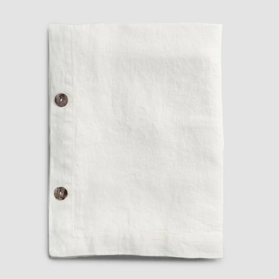 Modular Tablecloth in Colored Linen with Buttonholes and 10 Buttons - Mediterranean Viadurini