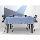 Rectangular Linen Tablecloth with Buttonholes and 10 Buttons, Luxury - Mediterranean Viadurini