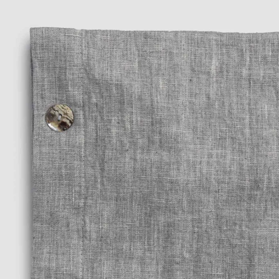Rectangular Linen Tablecloth with Buttonholes and 10 Buttons, Luxury - Mediterranean Viadurini