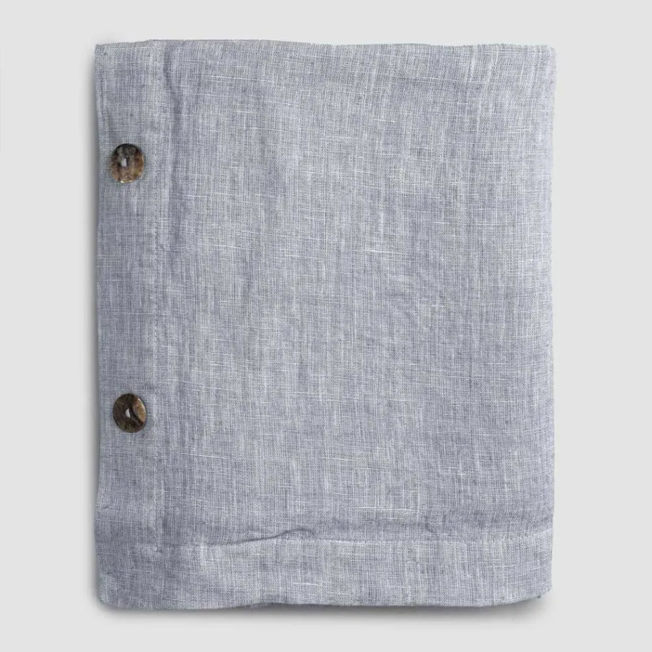 Rectangular Linen Tablecloth with Buttonholes and 10 Buttons, Luxury - Mediterranean Viadurini