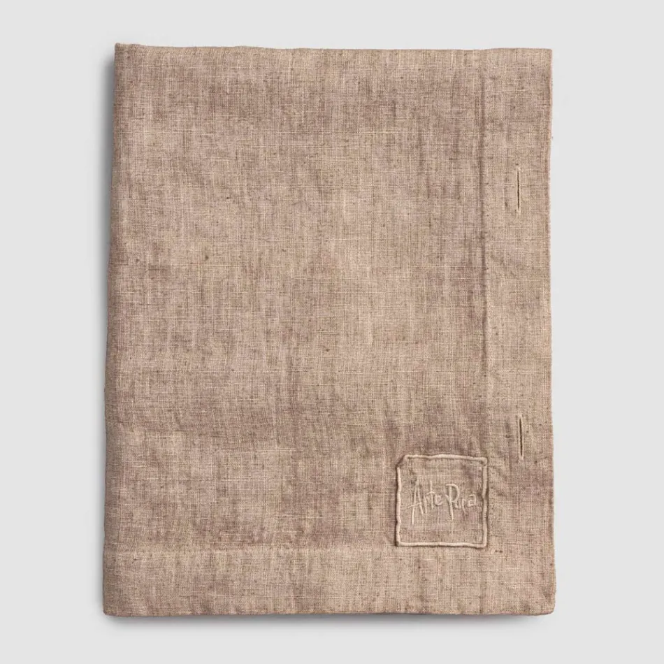 Rectangular Linen Tablecloth with Buttonholes and 10 Buttons, Luxury - Mediterranean Viadurini