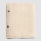 Rectangular Linen Tablecloth with Buttonholes and 12 Luxury Buttons - Mediterranean Viadurini