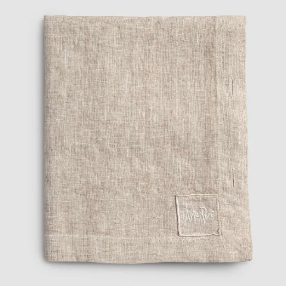 Rectangular Linen Tablecloth with Buttonholes and 12 Luxury Buttons - Mediterranean Viadurini