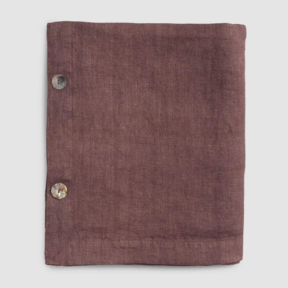 Rectangular Linen Tablecloth with Buttonholes and 12 Luxury Buttons - Mediterranean Viadurini
