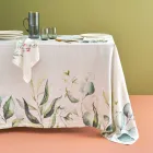 Printed and Garment-washed Pure Linen Tablecloth Made in Italy - Fantasy Viadurini