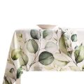Printed and Garment-washed Pure Linen Tablecloth Made in Italy - Fantasy