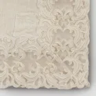 Beige Linen Square Tablecloth with Artisan Luxury Farnese Lace - Kippel Viadurini