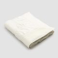 Rectangular Tablecloth in White Linen, Frame and Embossed Edge Fold - Mippel