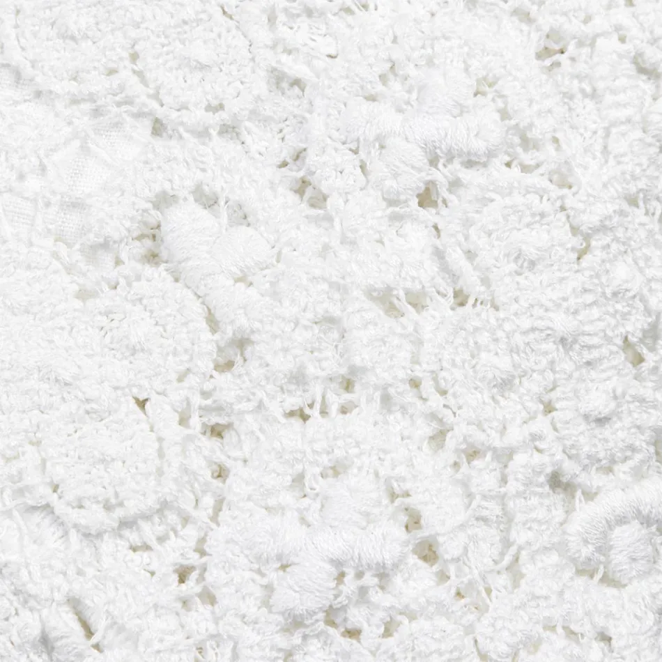 Rectangular Tablecloth in Linen and Cotton Lace Italian Luxury Design - Olimpia Viadurini