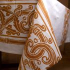 Highly Crafted Italian Printed Cotton and Linen Tablecloth - Brands Viadurini