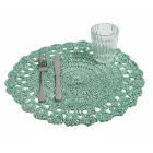 Round Placemat Crochet Placemat Various Colors 12 Pieces - Punzolo Viadurini